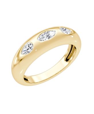 Petite Multi-Shape Band in 14K Gold, 0.48ctw Marquise & Pear Lab Created Diamonds