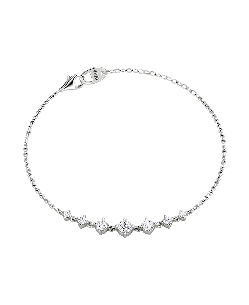 Vrai Petite Linked Tennis Bracelet - Round Brilliant Lab Created Diamonds In Metallic