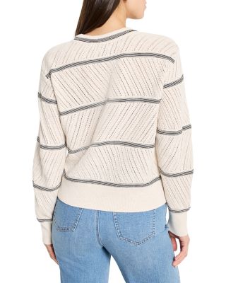 Pointelle Stripe Sweater