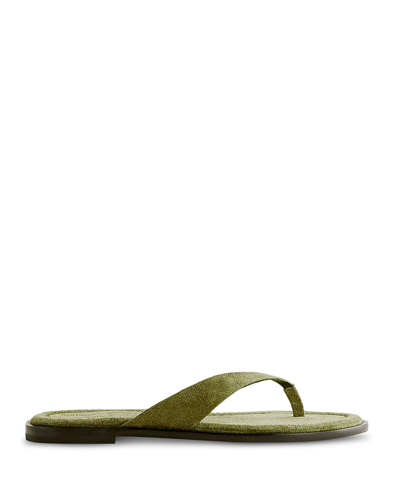Reformation Jessie Thong Sandal In Avocado Suede