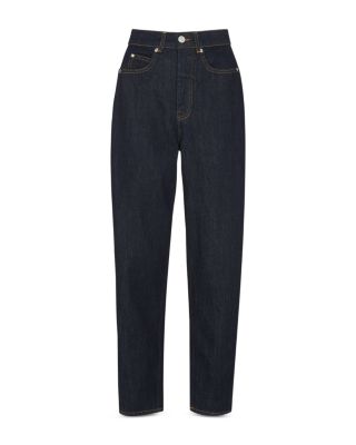 Authentic High Rise Barrel Leg Jean in Dark Denim