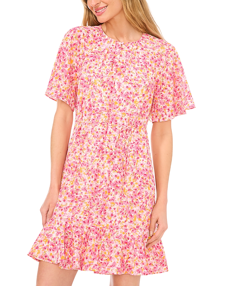 Shop Cece Fluted Skater Dress In New Ivory
