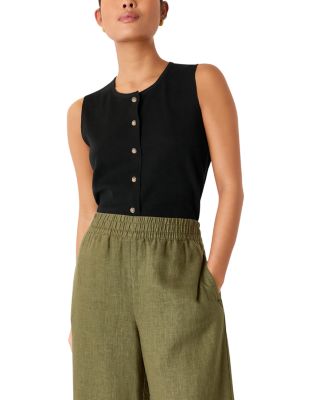 Petite Linen Pocket Trousers