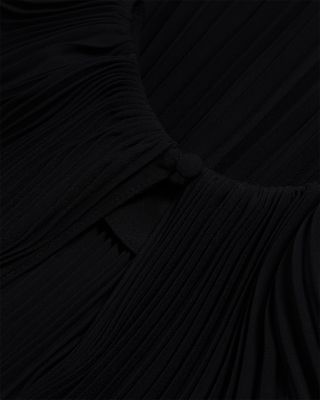 Agara Pleated Short Sleeve Blouse