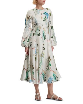 knee length dresses for ladies White Floral Crochet Trim Linen Mini Dress | Belvida