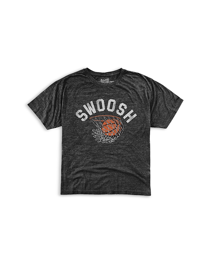 Retro Brand Boys' Triblend Crewneck Swoosh Tee - Little Kid In Streaky Black