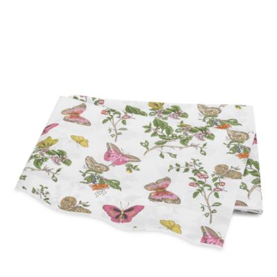 Baudin Butterfly Percale Flat Sheet, Full/Queen