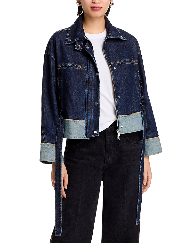 3.1 Phillip Lim Boxy Denim Jacket With Ties