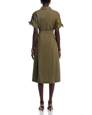 Tie Waist Elbow Sleeve Dress