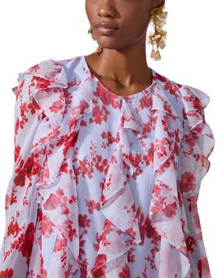 Silk Ruffled Mini Dress