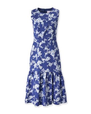 Sleeveless Knee Length Floral Print Dress