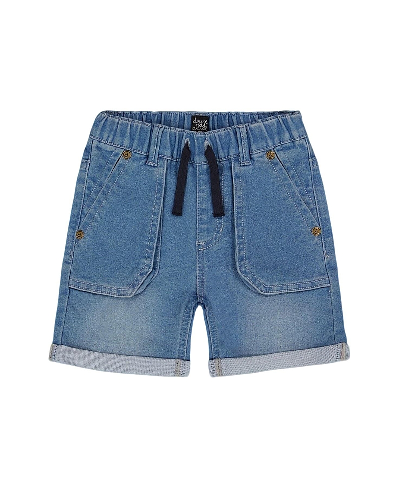 Deux par Boys' French Terry Denim Short - Little Kid