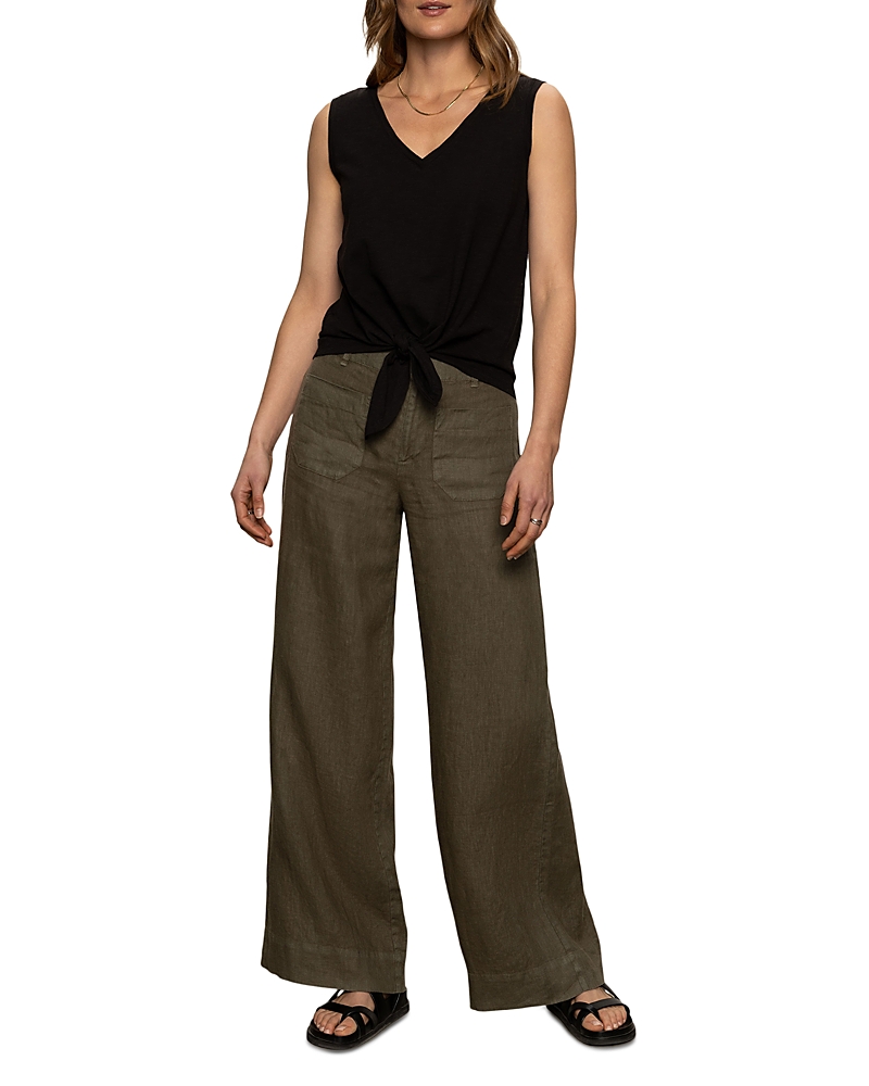 Sanctuary The Linen Marine Wide Leg Pants