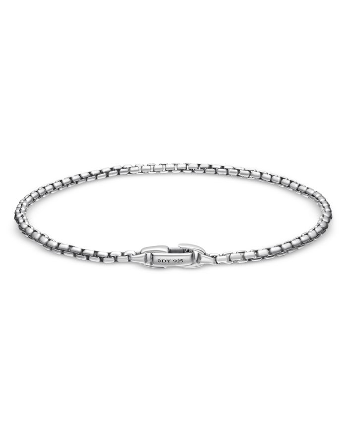 Men's Box Chain Bracelet Sterling Silver