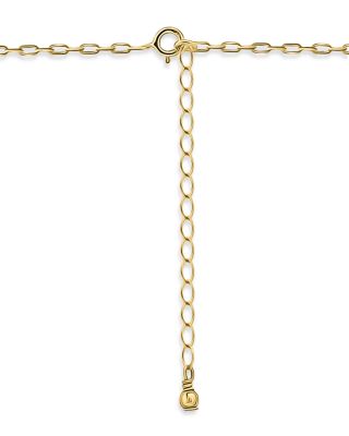 Pav&eacute; Fish Pendant Necklace in 18K Gold Plated Sterling Silver, 16"-18" - Exclusive
