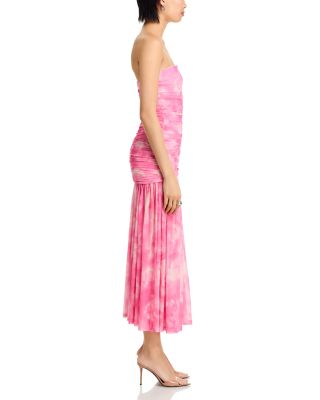 Solana Printed Mesh Maxi Dress