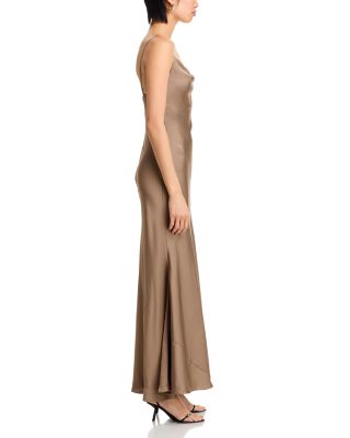 Monroe Brown Cowlneck Maxi Dress