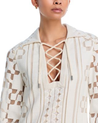 Wiliama Lace Up Maxi Dress Cover Up