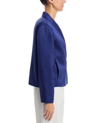 Linen & Silk Shawl Collar Jacket