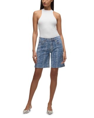 Printed London Low Rise Long Shorts