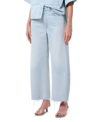 Low Curve Fray Mid Rise Jeans in Flourish