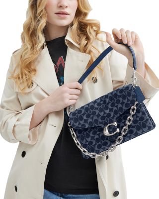 Chain Tabby Shoulder Bag in Signature Denim