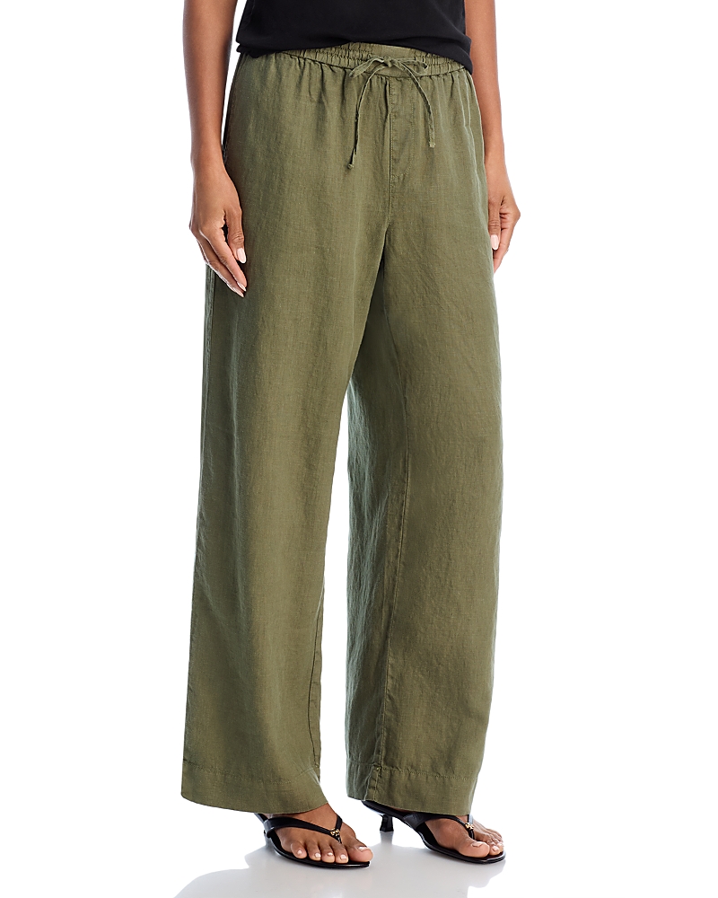 Tommy Bahama Two Palms Easy Linen Drawstring Pants In Dark Fern