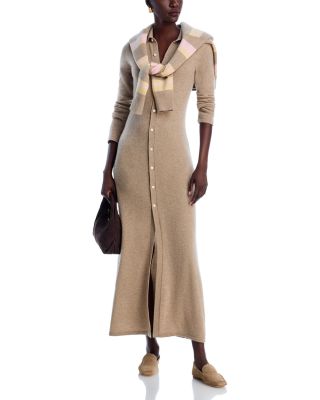 Showtime Cashmere Shirt Dress