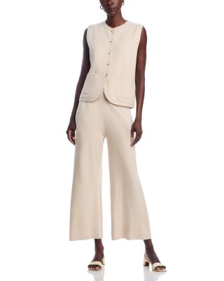 Sweater Vest & Wide Leg Pants Set