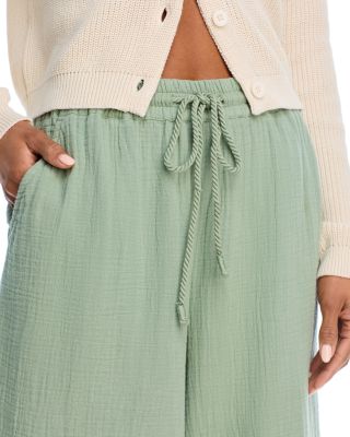 Gauze High Rise Wide Leg Pants