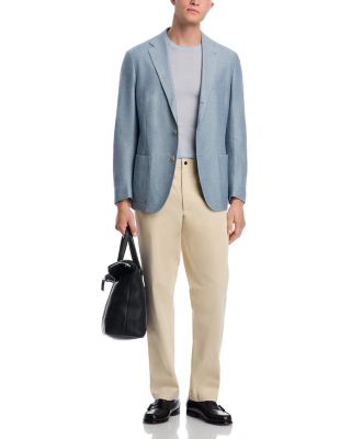 Cotton Linen Blend Regular Fit Jersey Soft Jacket 