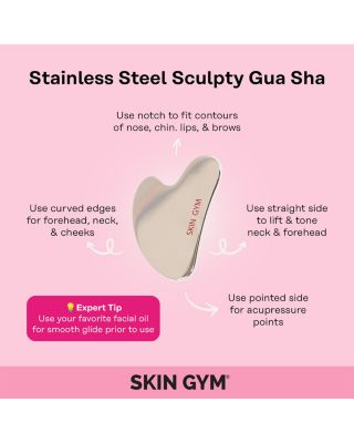 Cryo Stainless Steel Sculpty Heart Gua Sha Tool