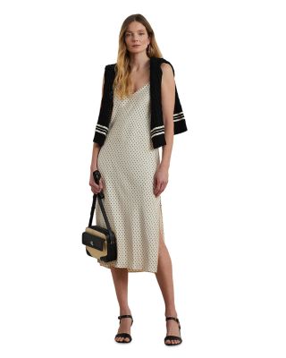 Ralph Lauren - Polka Dot Satin Charmeuse Slip Dress
