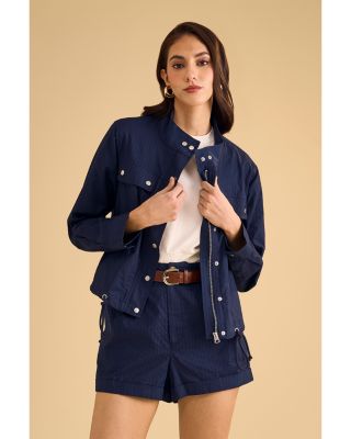 Pleated Dobby Stripe Shorts