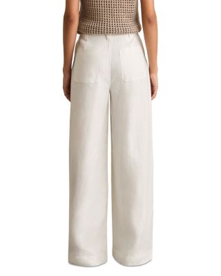 Petite Ashby Wide Leg Linen Trousers
