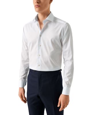 Eton - Contemporary Fit Solid Shirt with Medallion Detail