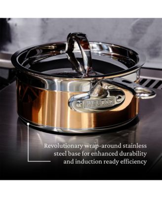 CopperBond&reg; 1.5qt Induction Copper Saucepan with Lid