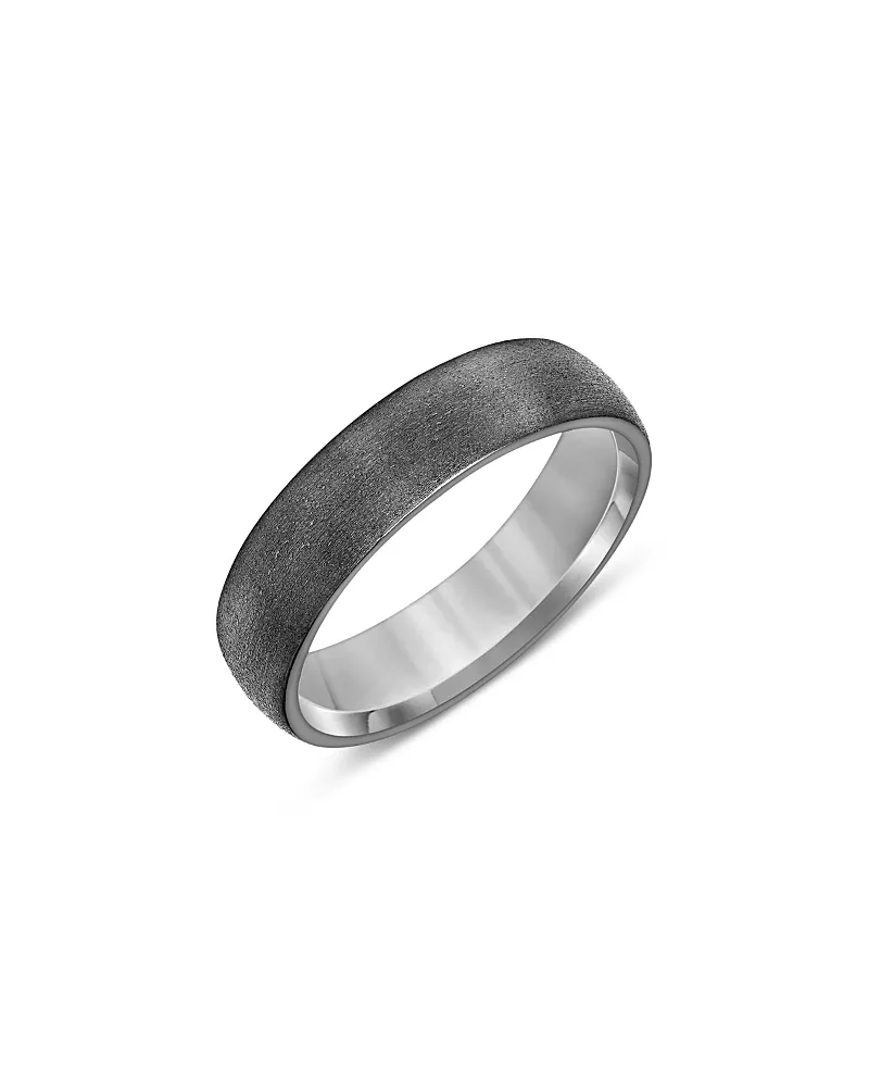 Bloomingdale's Fine Collection Men's Brush Finish Band in Gray Tantalum