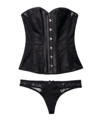 Ashoka Women's Plus-Size Boned Corset Set