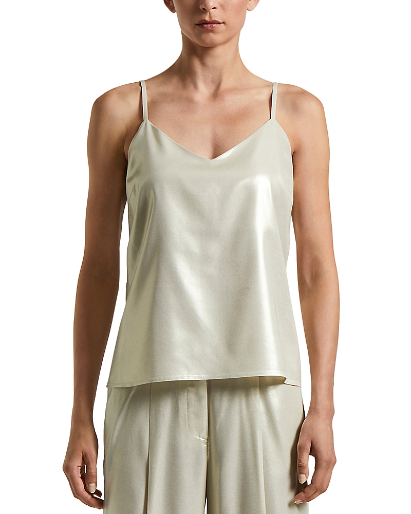 Peserico V Neck Camisole In Quartz Sand