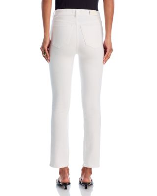 Mara Straight Mid Rise Instasculpt™ Ankle Jeans in White