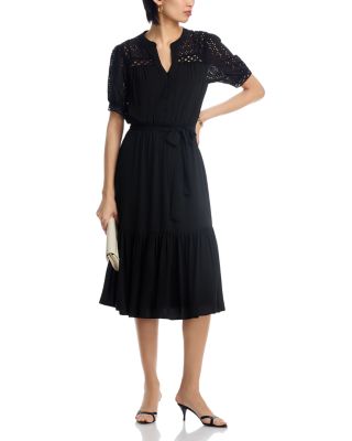 Eyelet Midi Dress