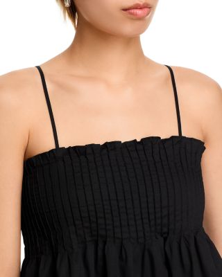 Asalia Poplin Pleated Top