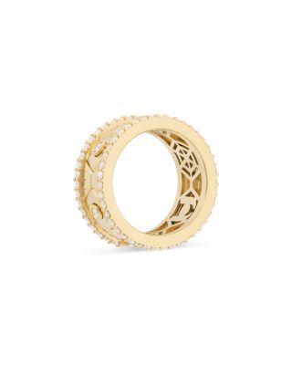 18K Yellow Gold Baia Diamond Hexagon Band