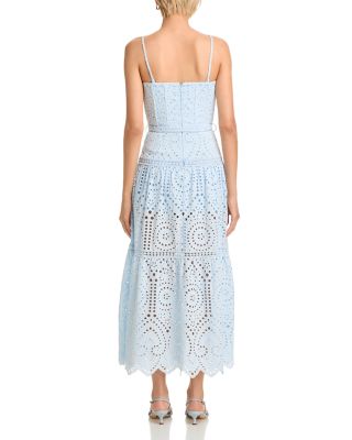 Zuria Cotton Eyelet Maxi Dress