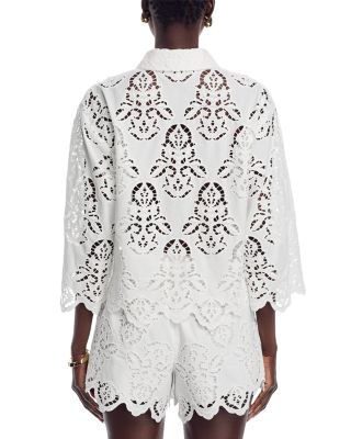 Erica Embroidered Eyelet Shirt