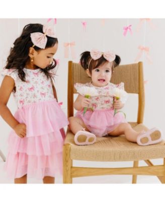 Girls' Ditsy Floral Tulle Bow Baby Headband - Baby