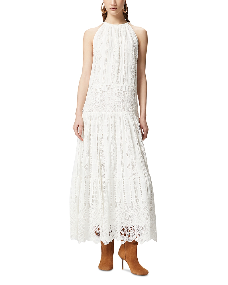 Shop Pinko La Cura Abito Sangal Dress In Snow White