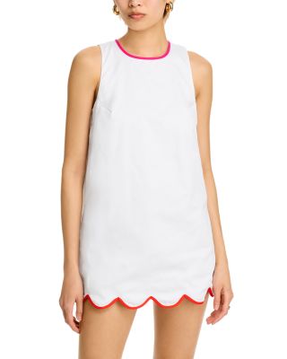 FRENCH CONNECTION - Alexis Poplin Scallop Hem Dress