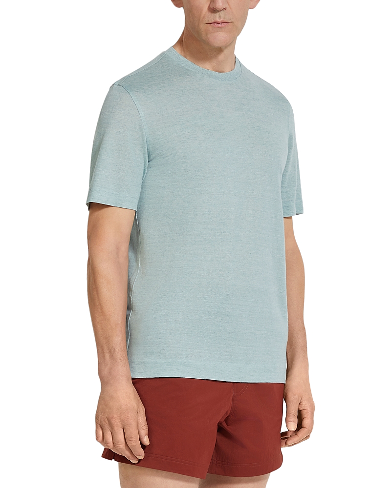 ZEGNA OASI LINO REGULAR FIT LINEN TEE
